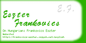 eszter frankovics business card
